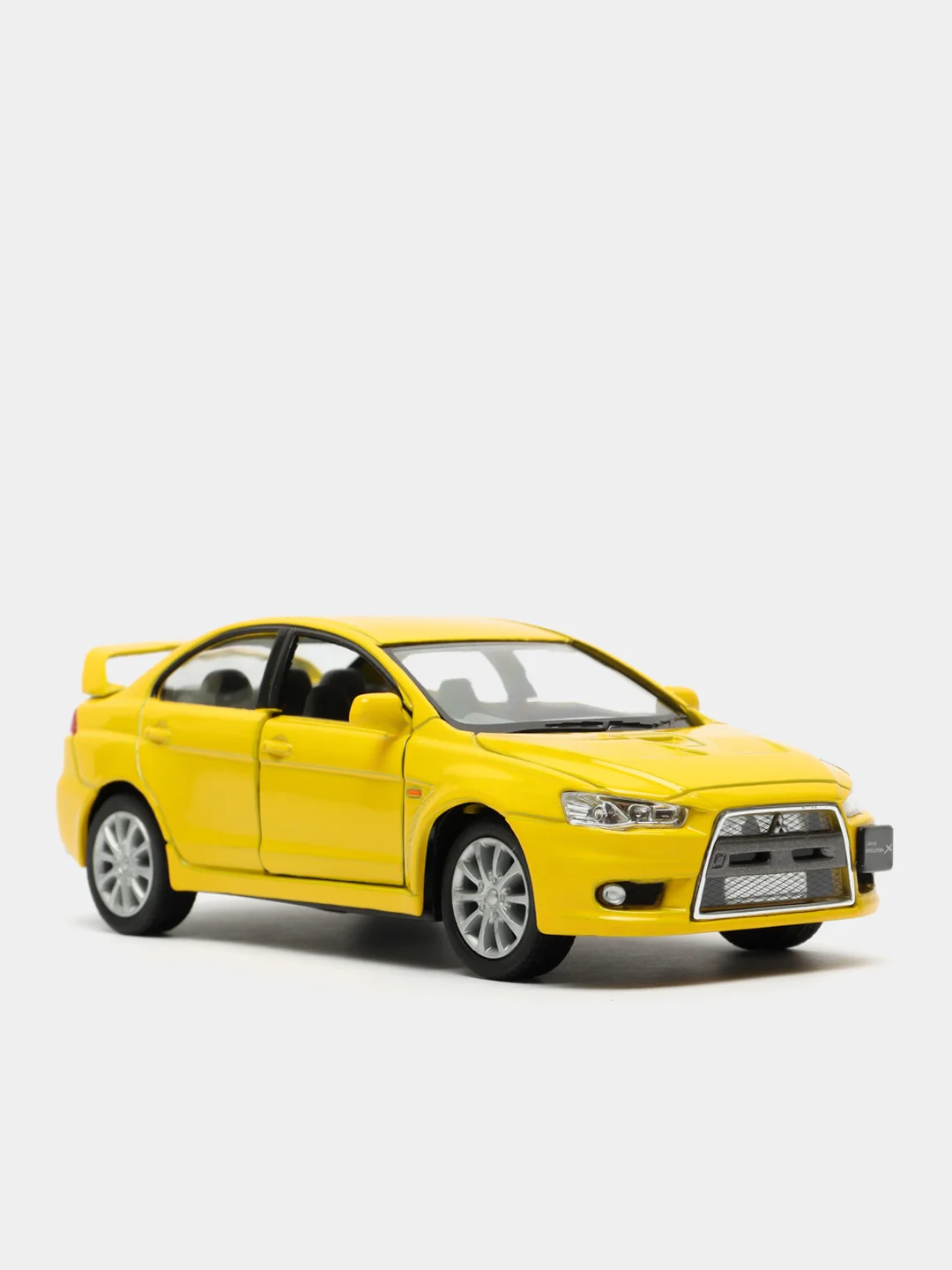 Желтый металлическая машинка 2008 Mitsubishi Lancer Evolution X KT5329D