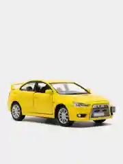 Желтый металлическая машинка 2008 Mitsubishi Lancer Evolution X KT5329D