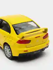 Желтый металлическая машинка 2008 Mitsubishi Lancer Evolution X KT5329D