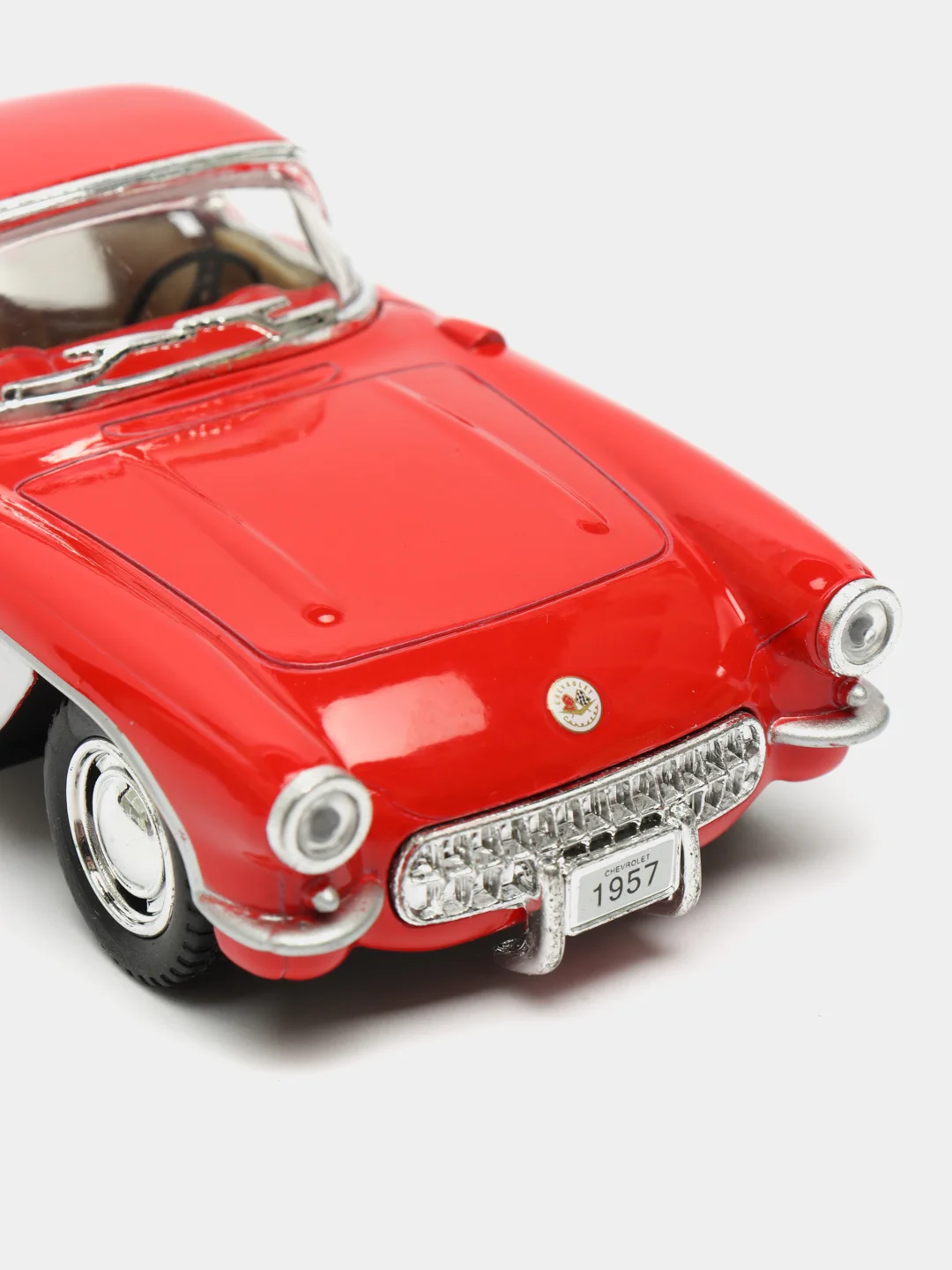 Красный металлическая машинка 1:34 Chevrolet Corvette 1957 KT5316D