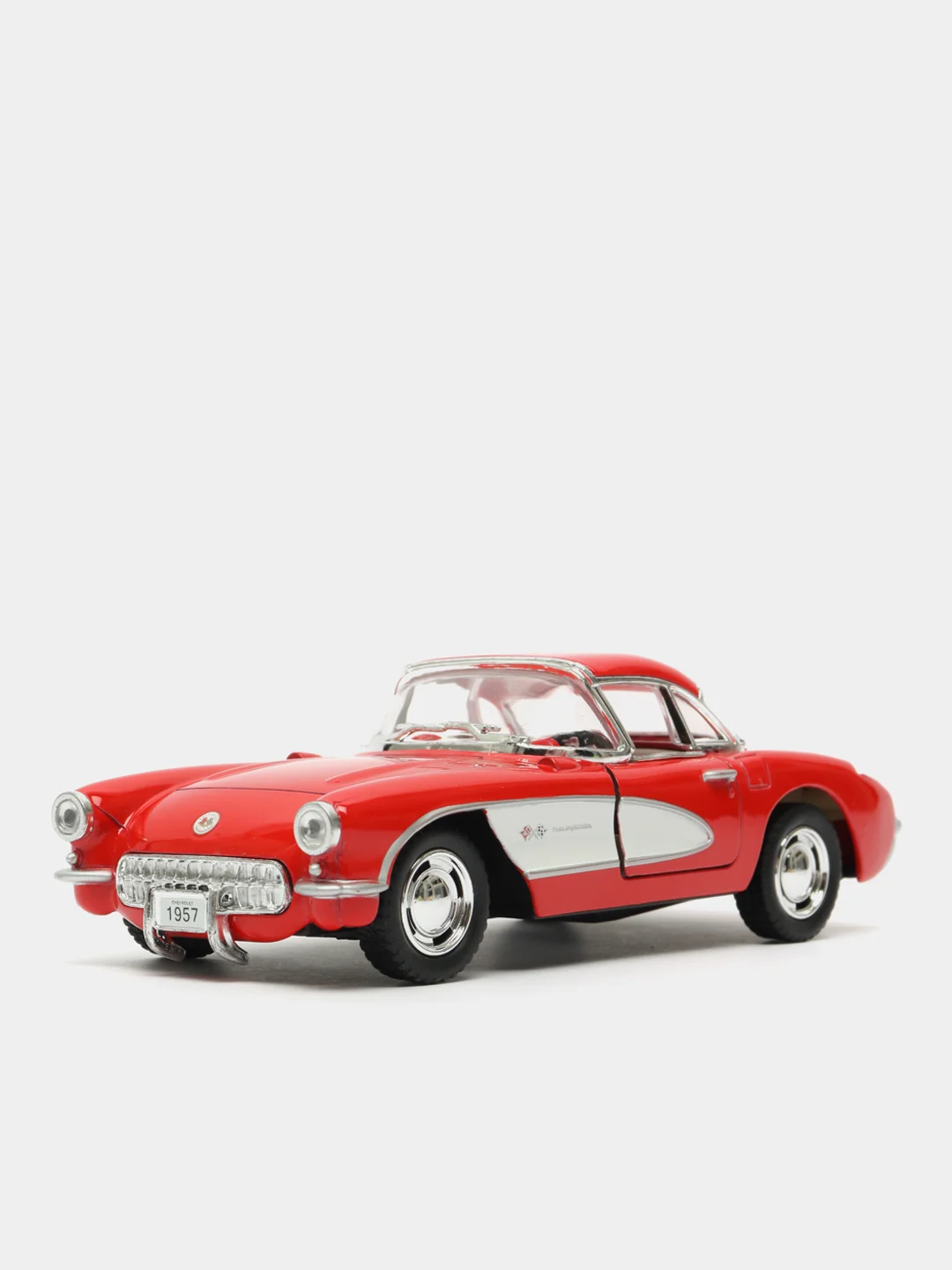 Красный металлическая машинка 1:34 Chevrolet Corvette 1957 KT5316D