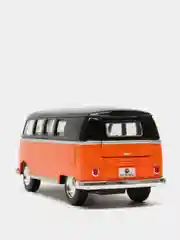 Оранжевый volkswagen Classical Bus 1962 (Black Top) KINSMART KT5376D