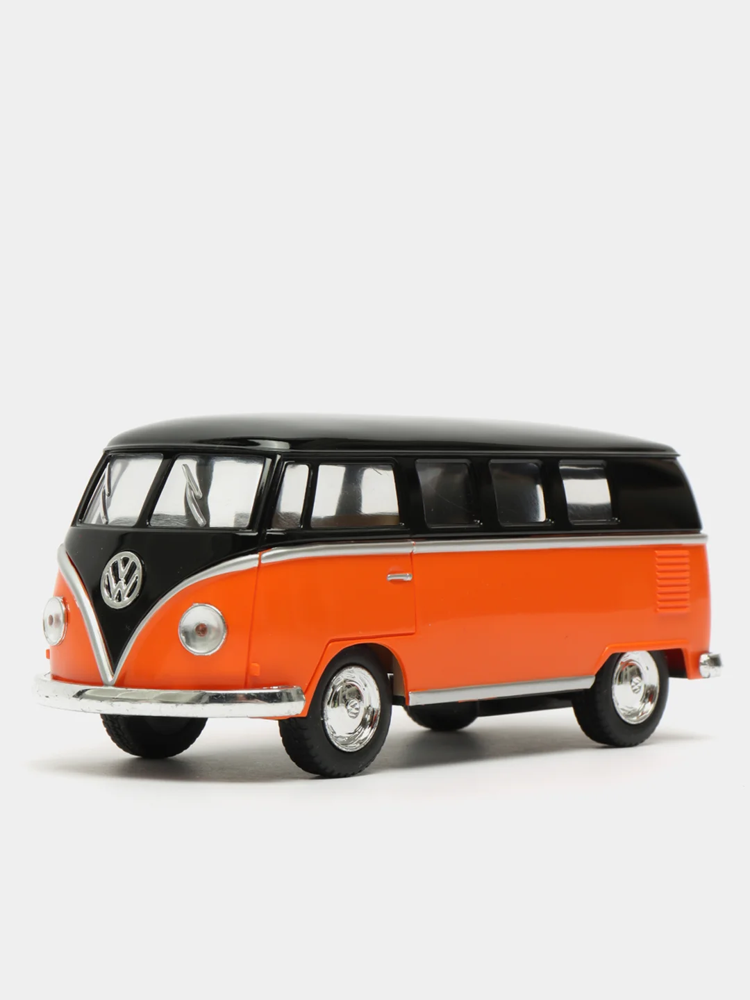 Оранжевый volkswagen Classical Bus 1962 (Black Top) KINSMART KT5376D