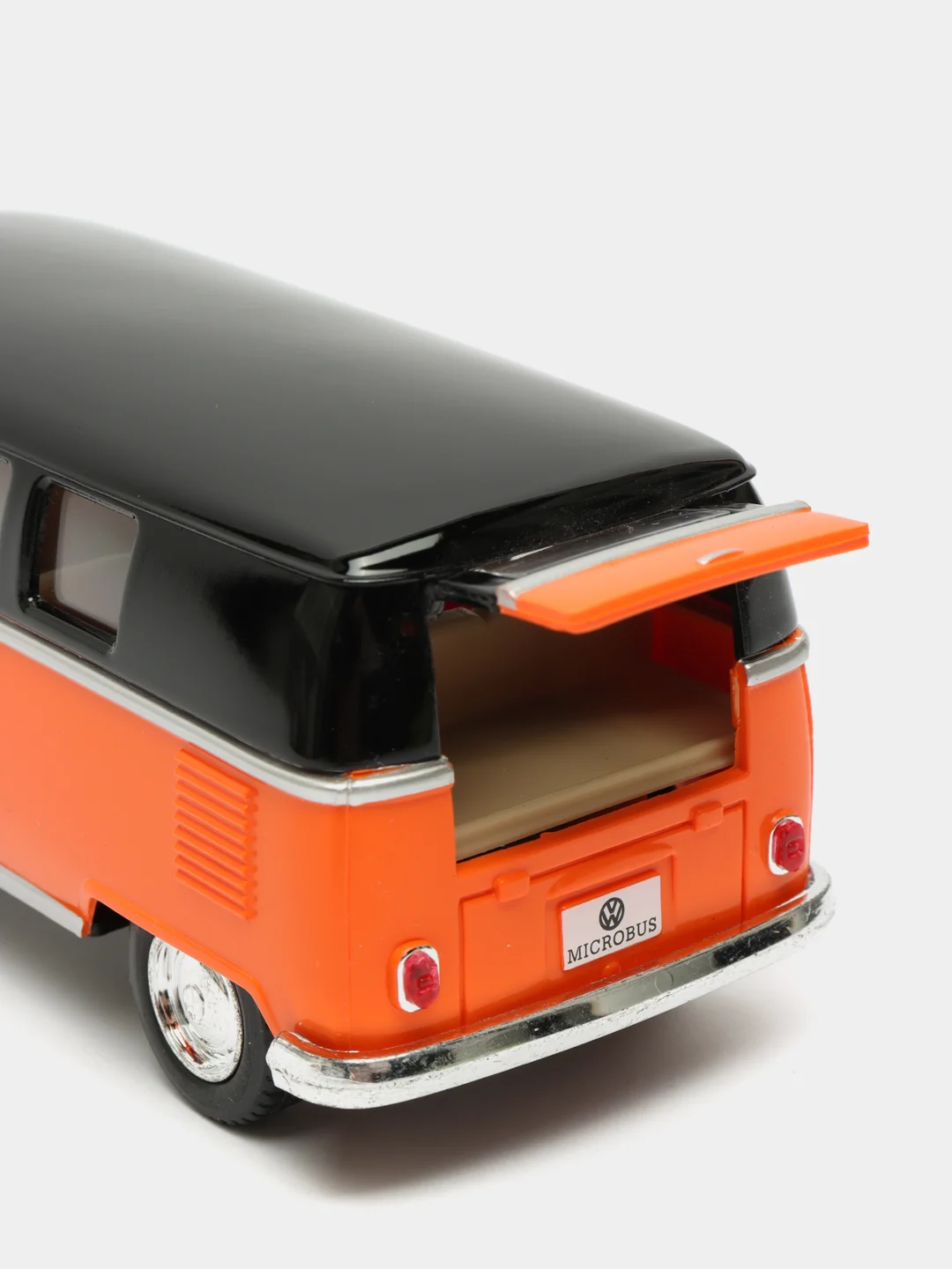 Оранжевый volkswagen Classical Bus 1962 (Black Top) KINSMART KT5376D