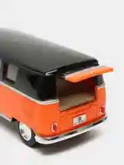 Оранжевый volkswagen Classical Bus 1962 (Black Top) KINSMART KT5376D