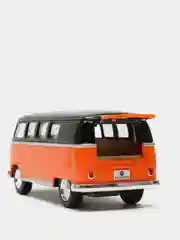 Оранжевый volkswagen Classical Bus 1962 (Black Top) KINSMART KT5376D