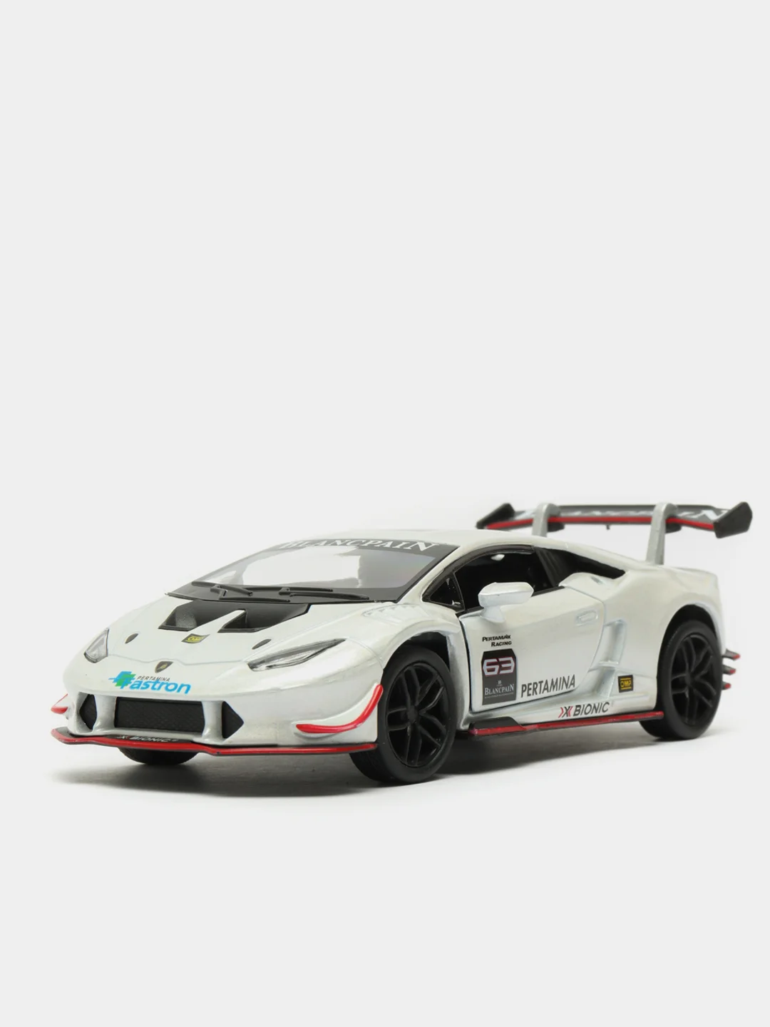 Белый lamborghini Huracan LP620-2 Super Trofeo KINSMART KT5389D