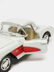 Белый металлическая машинка 1:34 Chevrolet Corvette 1957 KT5316D