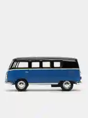 Синий volkswagen Classical Bus 1962 (Black Top) KINSMART KT5376D