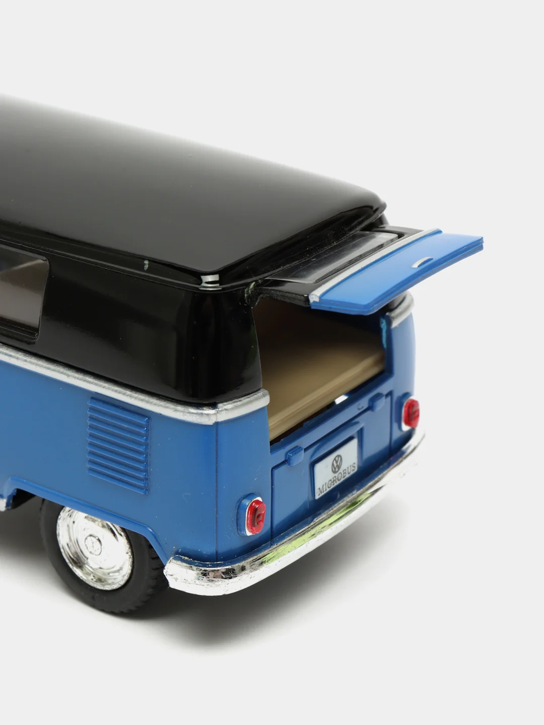 Синий volkswagen Classical Bus 1962 (Black Top) KINSMART KT5376D