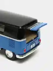 Синий volkswagen Classical Bus 1962 (Black Top) KINSMART KT5376D