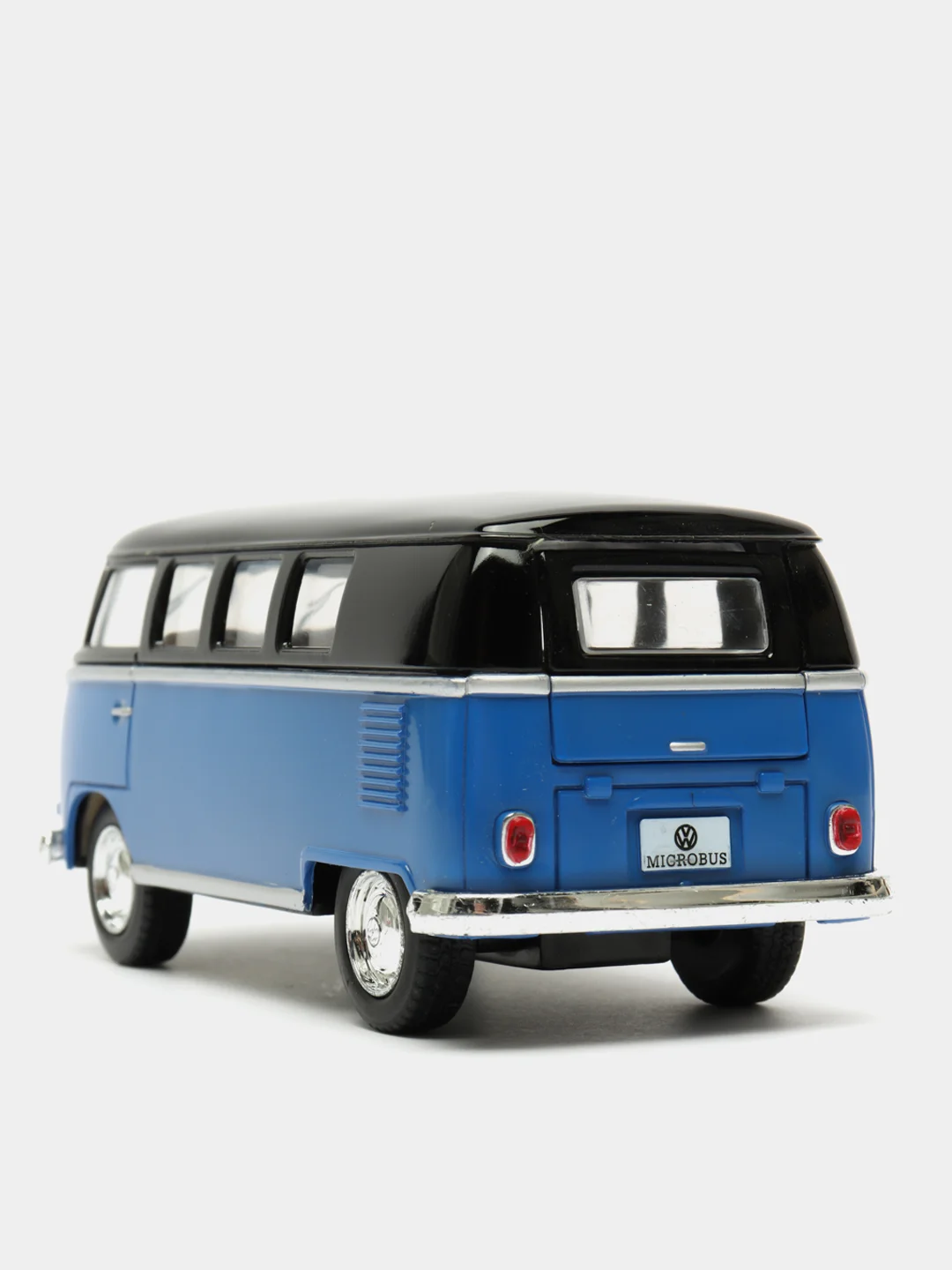 Синий volkswagen Classical Bus 1962 (Black Top) KINSMART KT5376D