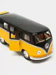 Желтый volkswagen Classical Bus 1962 (Black Top) KINSMART KT5376D