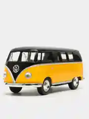 Желтый volkswagen Classical Bus 1962 (Black Top) KINSMART KT5376D