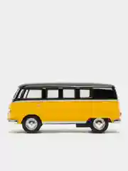 Желтый volkswagen Classical Bus 1962 (Black Top) KINSMART KT5376D