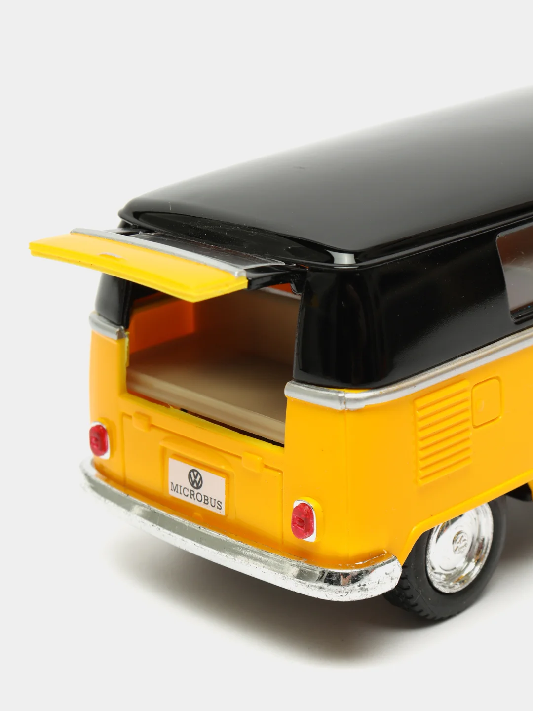 Желтый volkswagen Classical Bus 1962 (Black Top) KINSMART KT5376D