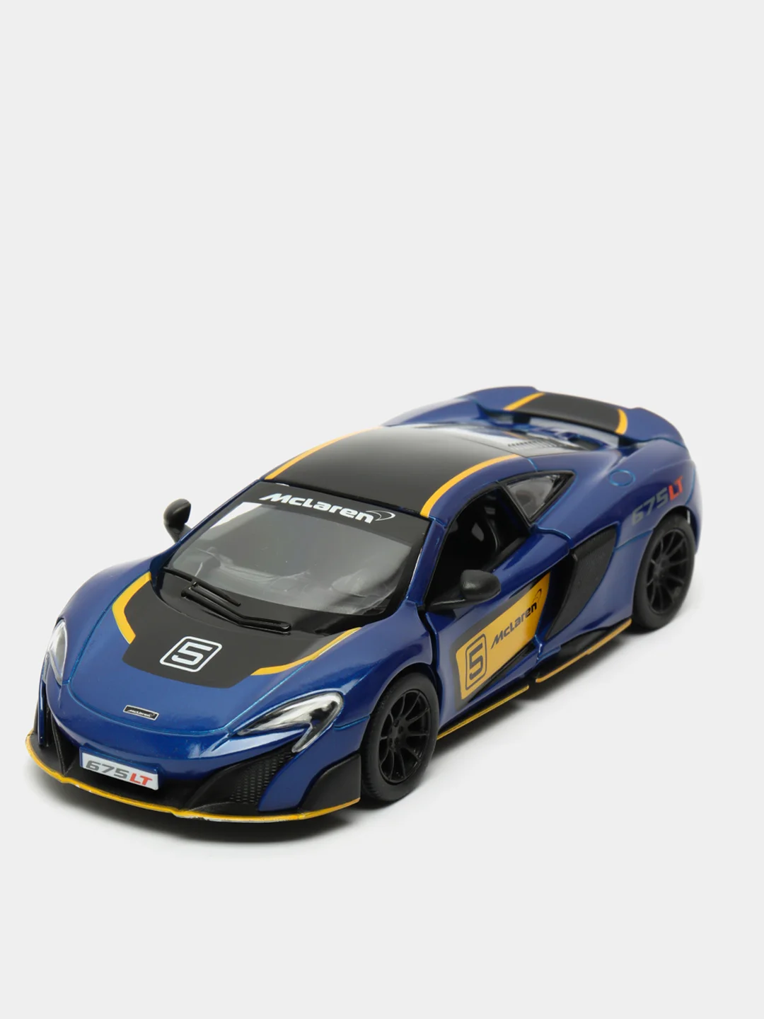 Синий mclaren 675LT with printing KINSMART KT5392DF