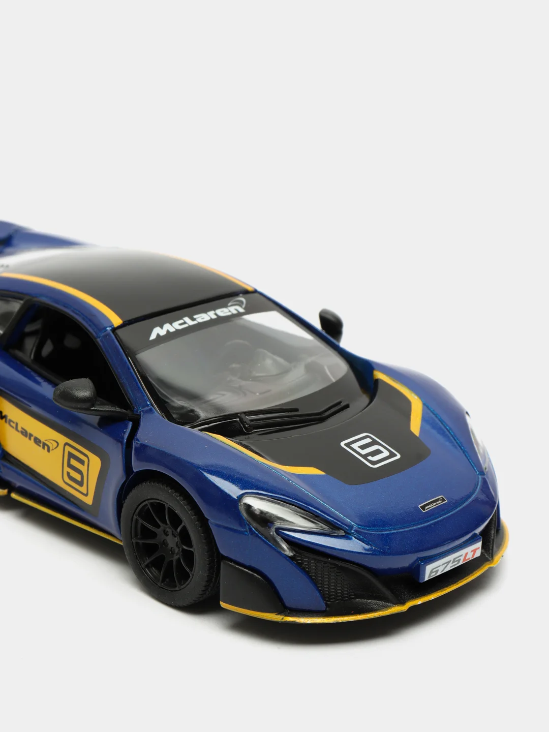 Синий mclaren 675LT with printing KINSMART KT5392DF