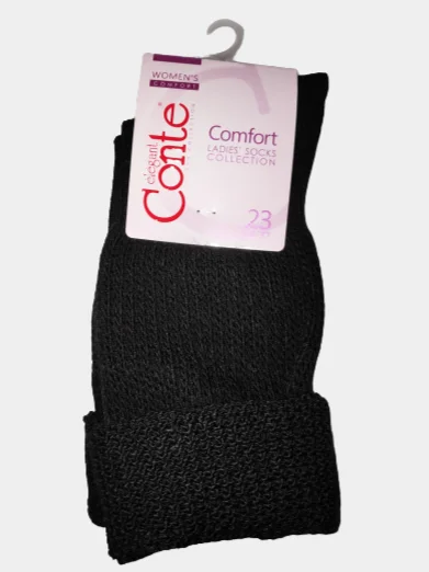 Серый высокие женские носки Conte Comfort, 17С-172СП