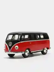 Красный volkswagen Classical Bus 1962 (Black Top) KINSMART KT5376D