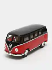 Красный volkswagen Classical Bus 1962 (Black Top) KINSMART KT5376D