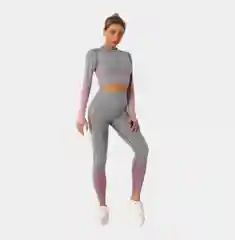 Женский спортивный бесшовный костюм для фитнеса