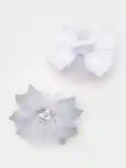 Белый бант для волос (2шт)