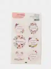 Наклейка для цветов, набор 60 наклеек, 10 по 6 шт "Важен каждый миг", 16 х 9,5 см