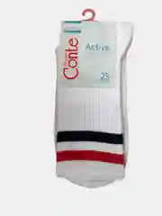 Высокие носки из хлопка с яркими полосками из люрекса, Conte Active 19С-65СП