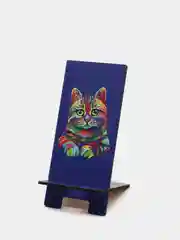 Деревянная подставка под телефон (Граффити "Котик")