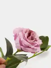 Фиолетовый искусственные цветы Эустома, растения, букет, зелень, декор, в горшке, декоративная, 1 шт