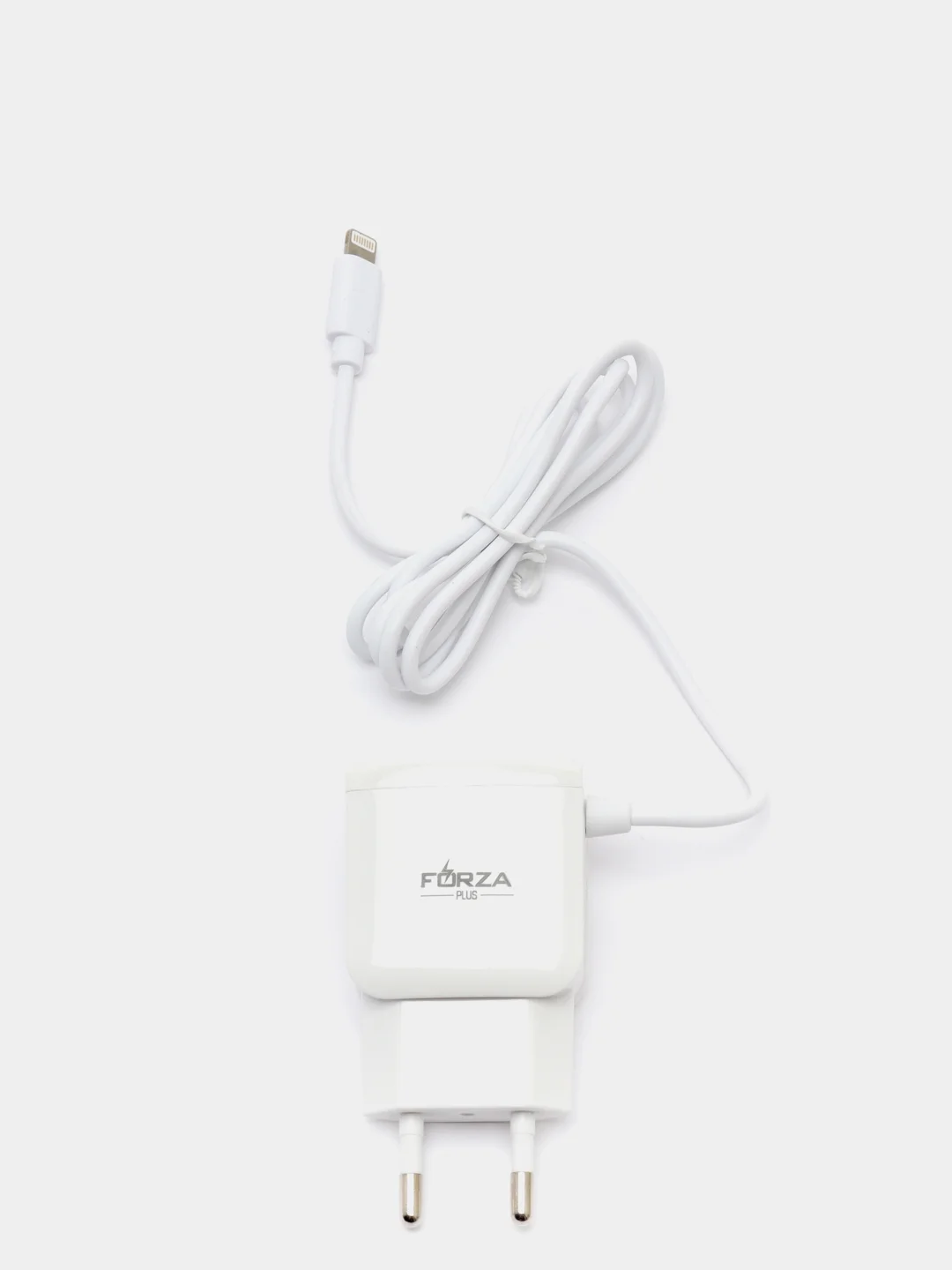 Сетевое зарядное устройство встроенный кабель, 2xUSB, 2А, 10Вт