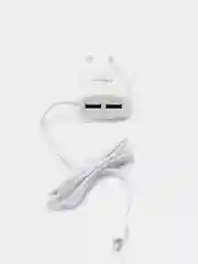 Сетевое зарядное устройство встроенный кабель, 2xUSB, 2А, 10Вт