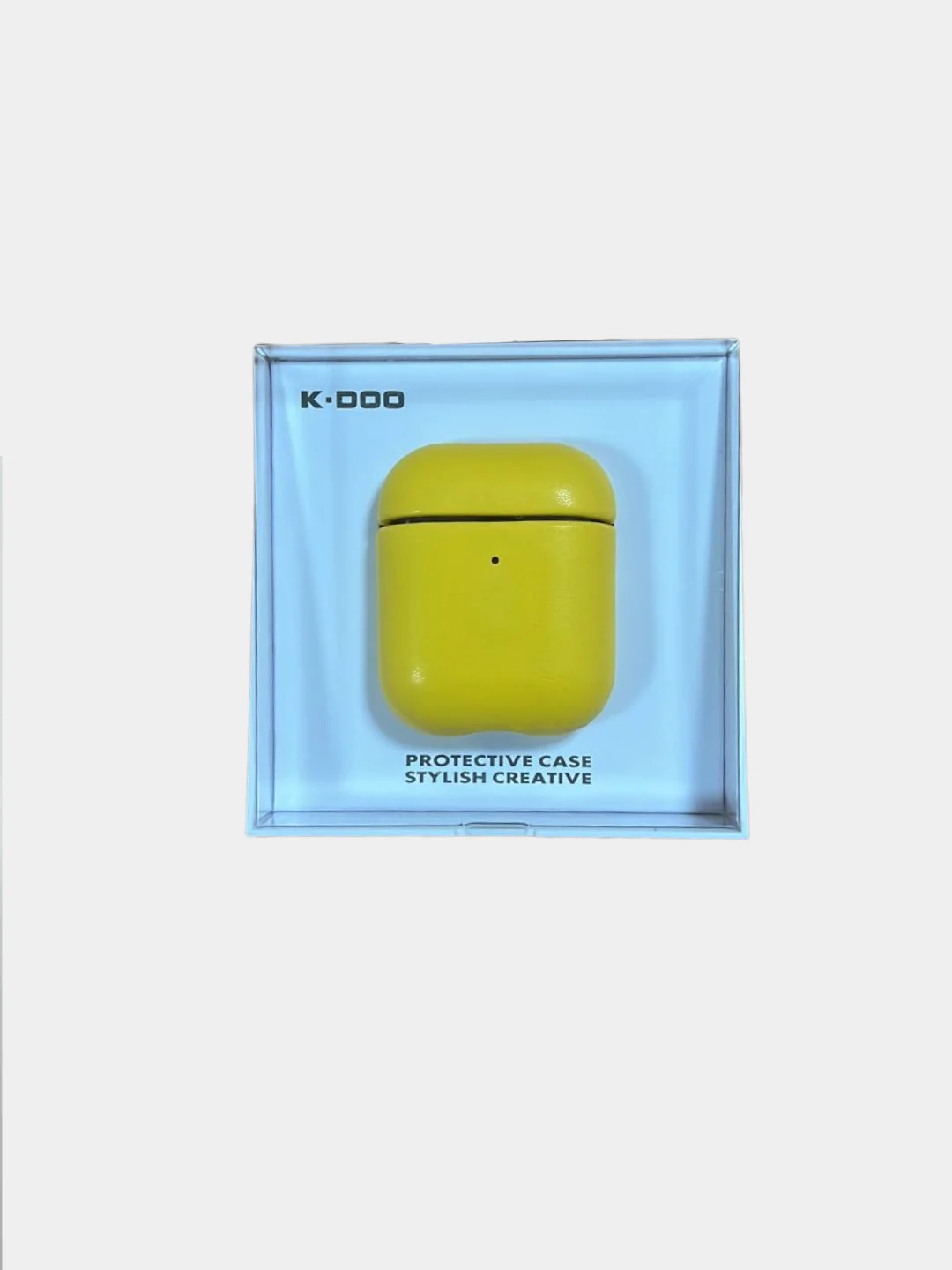 Желтый чехол из эко-кожи K-Doo LuxCraft для AirPods 1 / 2 Premium , Pro Премиум