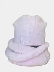 Розовый шапка со снудом/ Шапка зимняя/ Комплект зимний/ Шапка женская