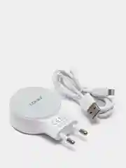 Белый сетевое зарядное устройство LDNIO A2269, 2 USB + кабель Lightning/MicroUSB
