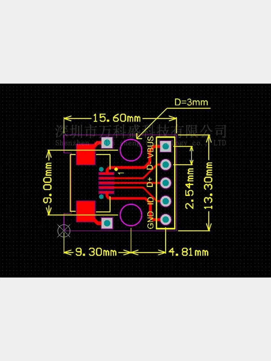 Плата с разъемом microUSB
