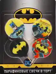 Batman. Парафиновые свечи в торт, 4 шт, в блистере