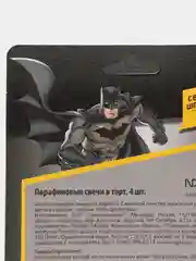 Batman. Парафиновые свечи в торт, 4 шт, в блистере
