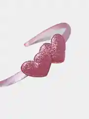 Розовый ободок детский с сердечками для девочек/ на праздник день рождения/8 Марта "CONFETTINI"