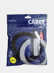 Кабель Perfeo Jack-2xRCA 1.5m