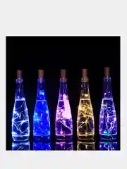 Светодиодная гирлянда пробка для декора 1, 2, 3 метра, 10, 20, 30 LED