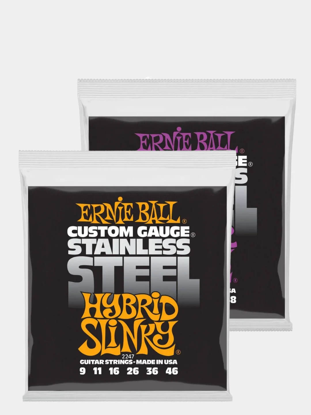 Струны для электрогитары Ernie Ball Stainless Steel (9-46) и (11-48)