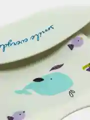 Нагрудник силиконовый, на кнопках, с карманом "Кит"