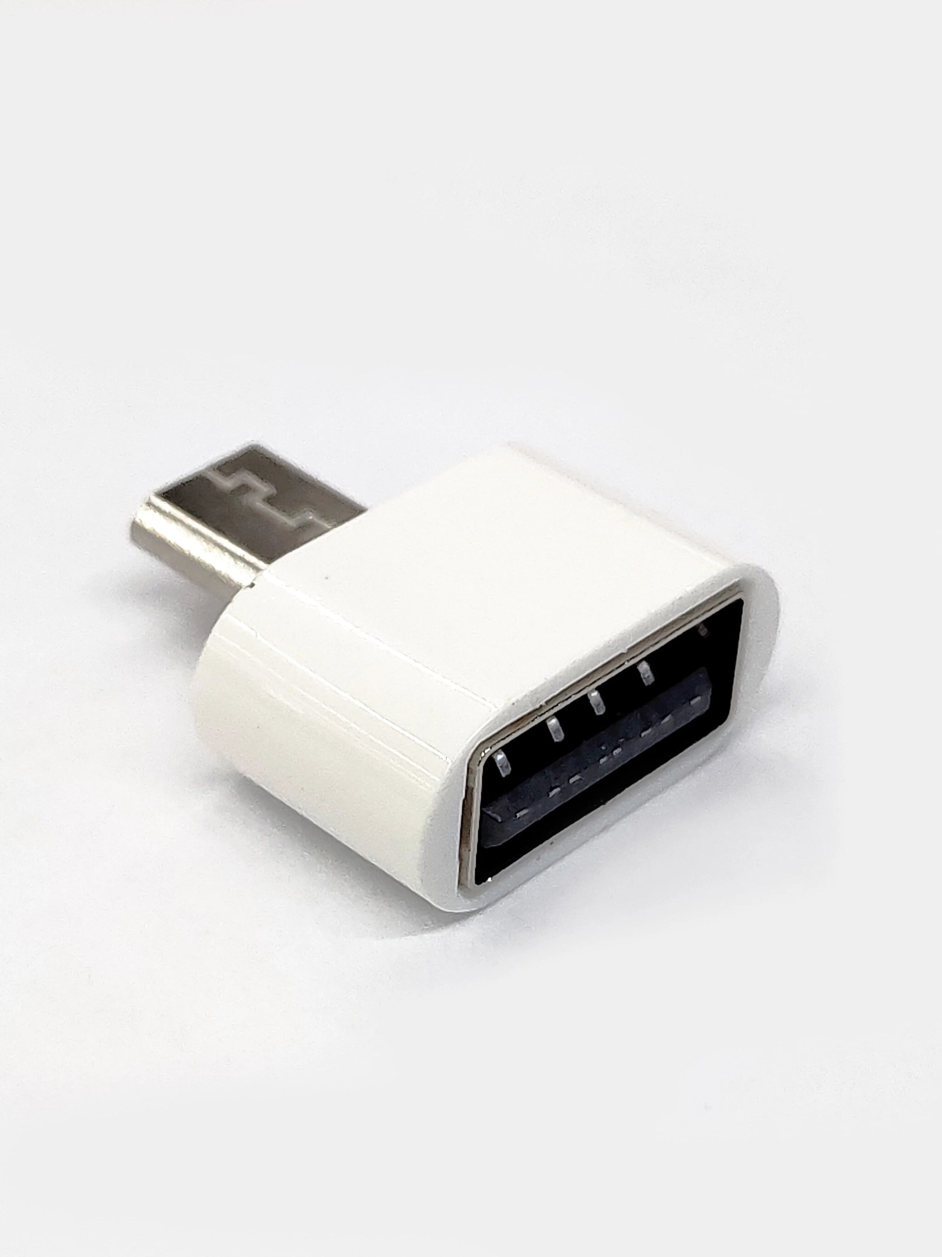 Белый otg переходник с Micro USB, OTG Type C на USB, отг