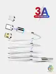 Кабель магнитный для зарядки телефона Lightning (IOS) / micro-USB / Type-C, длина 1 м