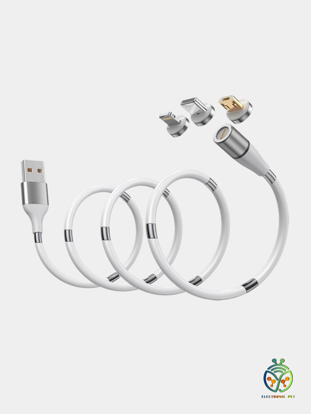 Кабель магнитный для зарядки телефона Lightning (IOS) / micro-USB / Type-C,  длина 1 м купить по цене 130 ₽ в интернет-магазине KazanExpress