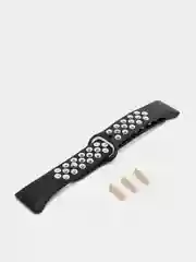 Черный силиконовый спортивный ремешок для Huawei Band 6 / Honor Band 6
