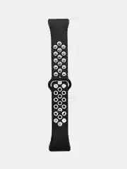 Черный силиконовый спортивный ремешок для Huawei Band 6 / Honor Band 6