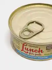 Корм для собак Мясное ассорти с языком Lunch for pets, кусочки в желе, консервы 100гр